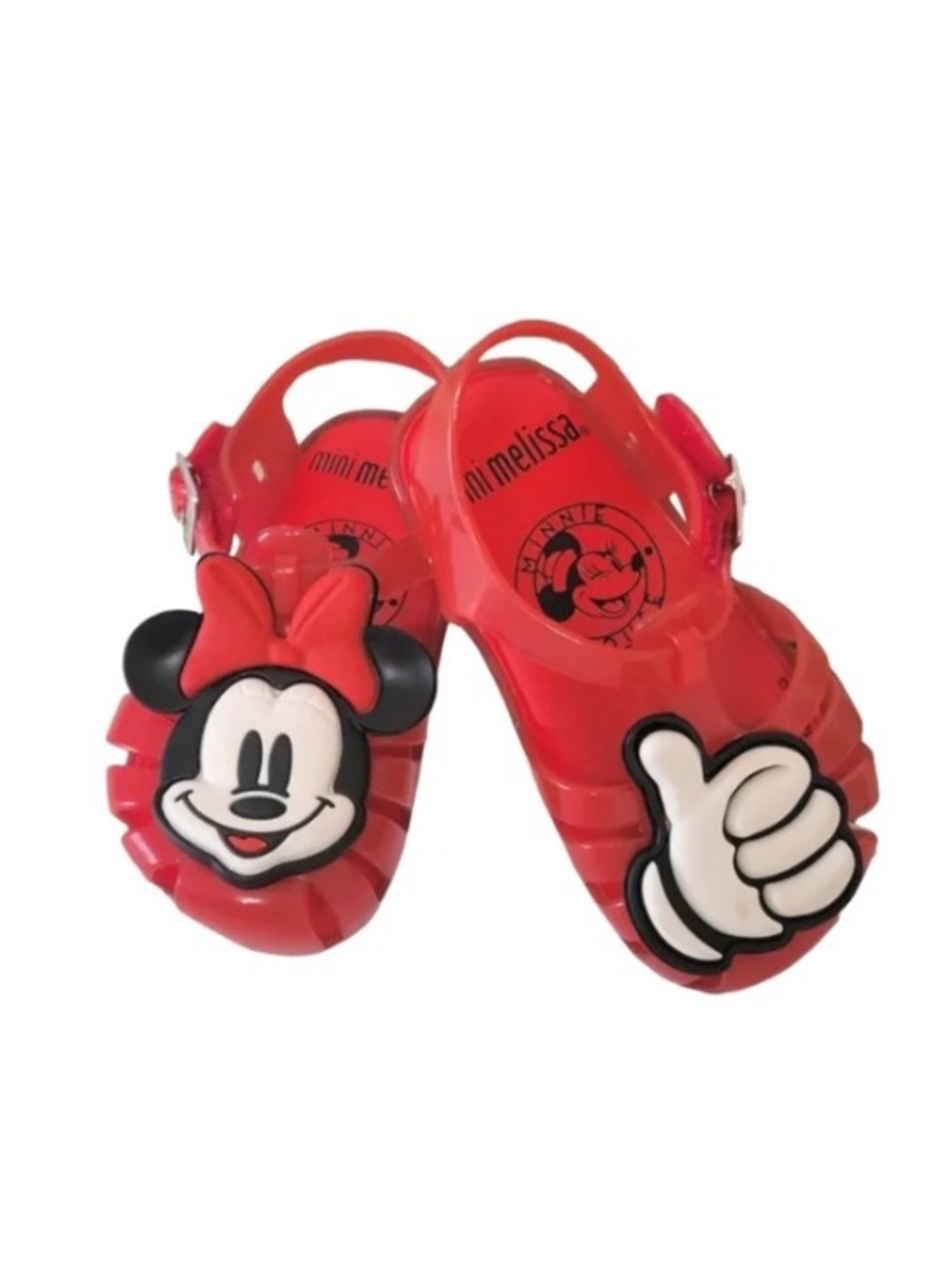 Mini Melissa x Disney Minnie Mouse Thumbs Up Jelly Sandals Toddler 6